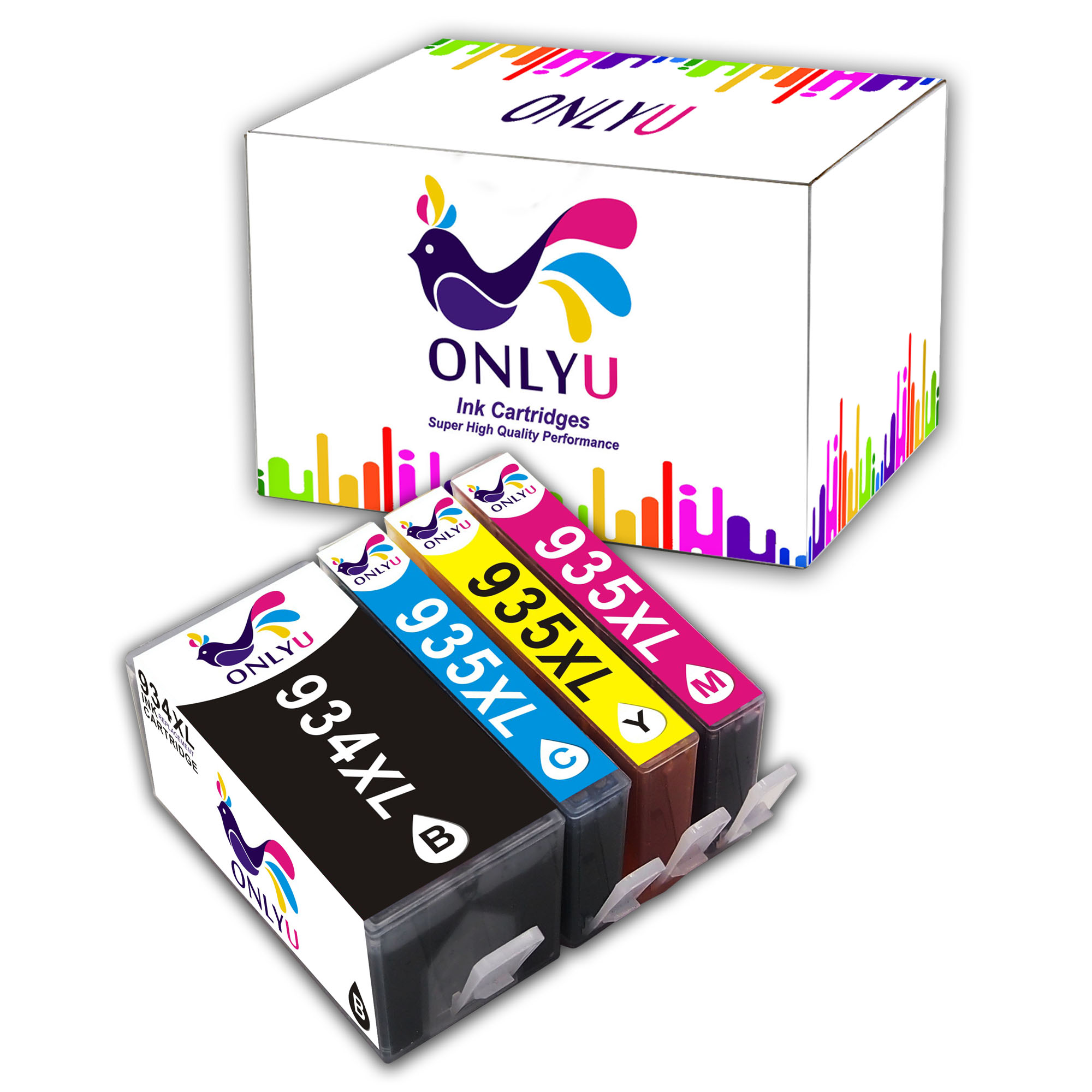 4PK Ink Cartridges 934XL 935XL Compatible for HP OfficeJet Pro 6830 6820 6230 6812 6815 6835