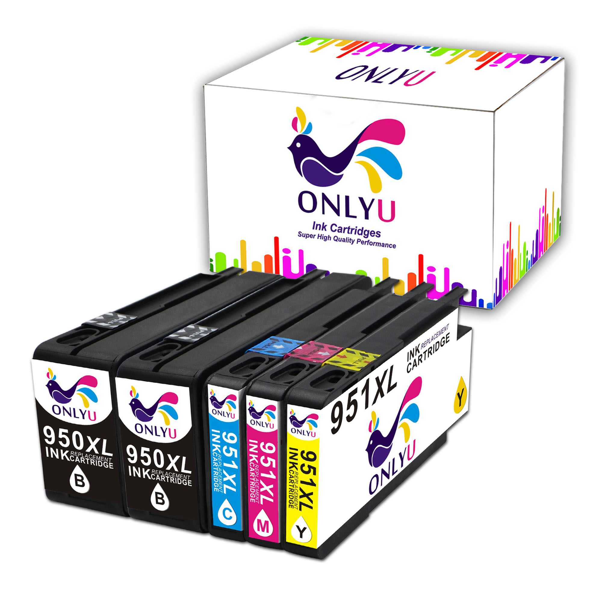 5 PK Ink Inkjet 950XL 951XL BBCMY For HP 950 951 OfficeJet Pro 8610 251dw 276dw