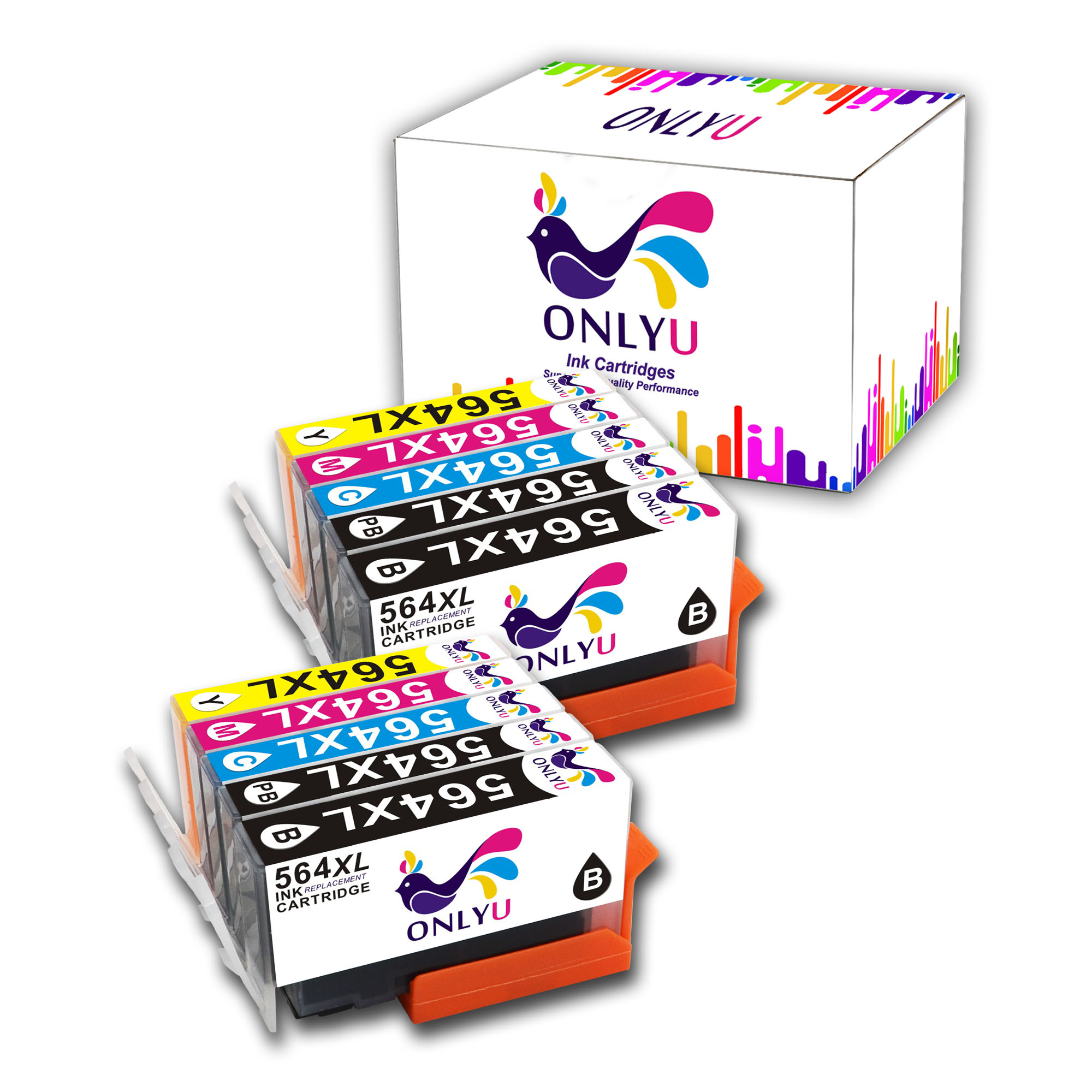 10 PK Ink Cartridges Set 564XL 564 For HP Photosmart 7525 6520 5520 5510 Printer