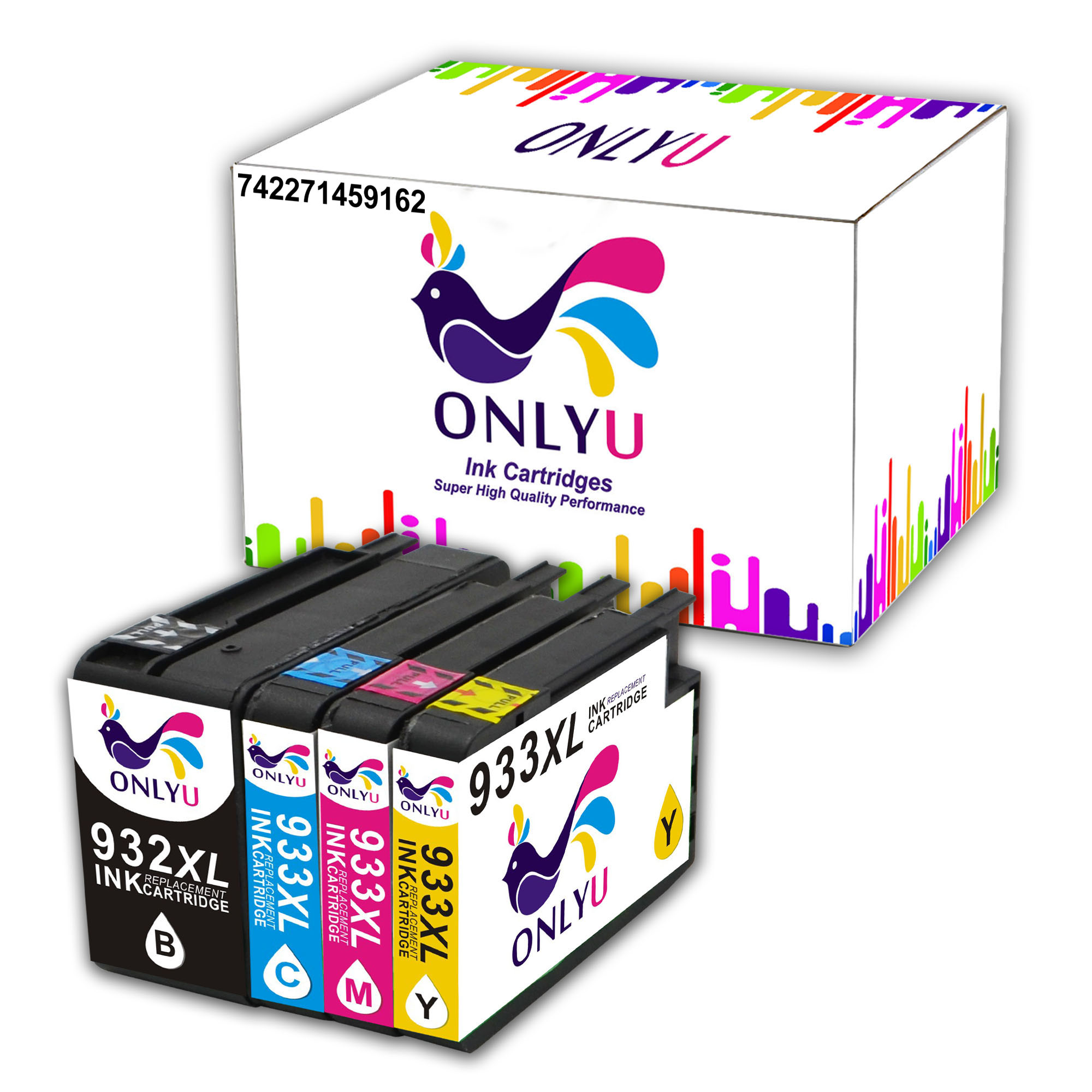 5PK (2BX+CMY) Compatible Ink Cartridges for HP 932XL 933XL for HP Officejet 6100 6700 7610