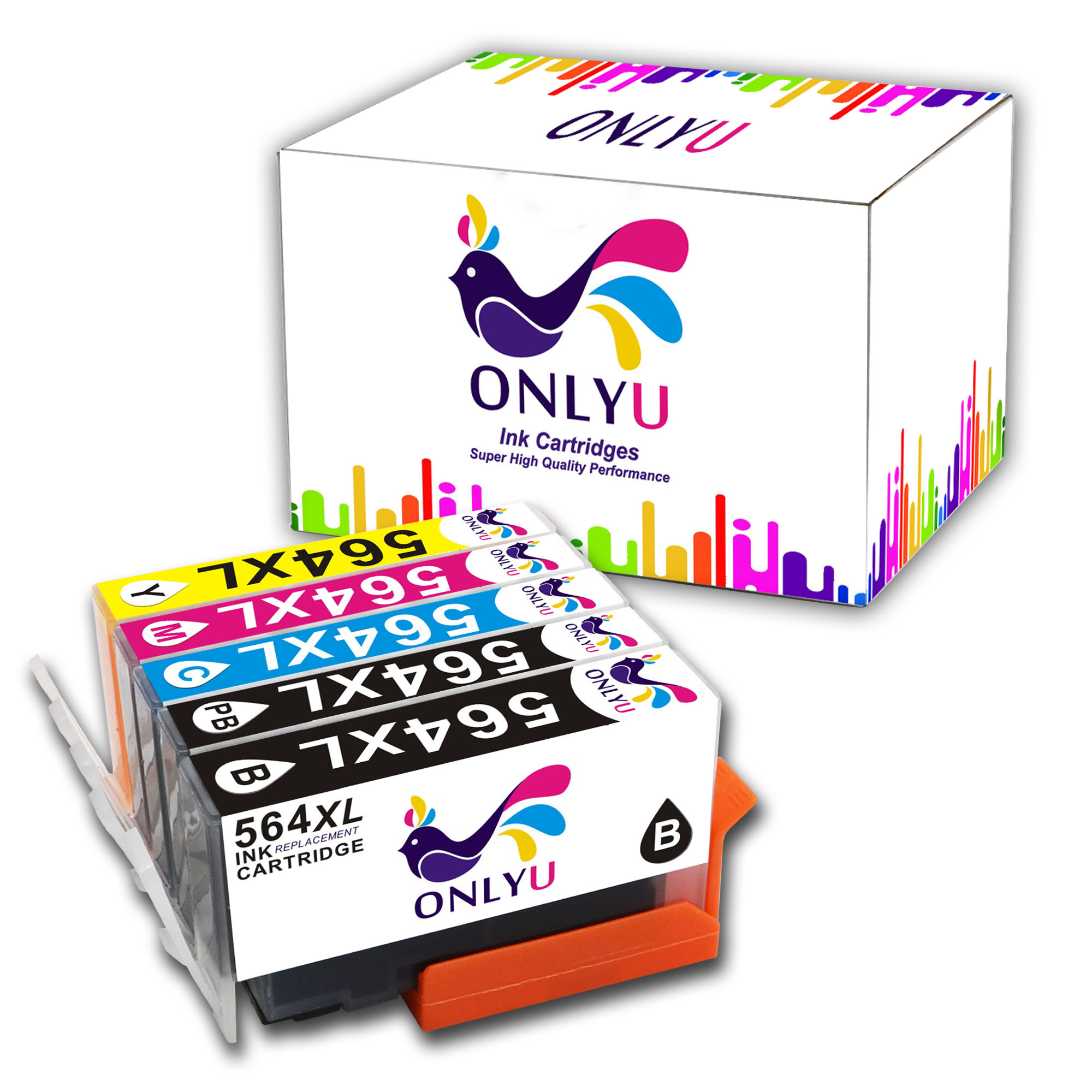 5 PK High Yield Ink Cartridge 564XL 564 For HP Photosmart 6520 5520 Deskjet 3520