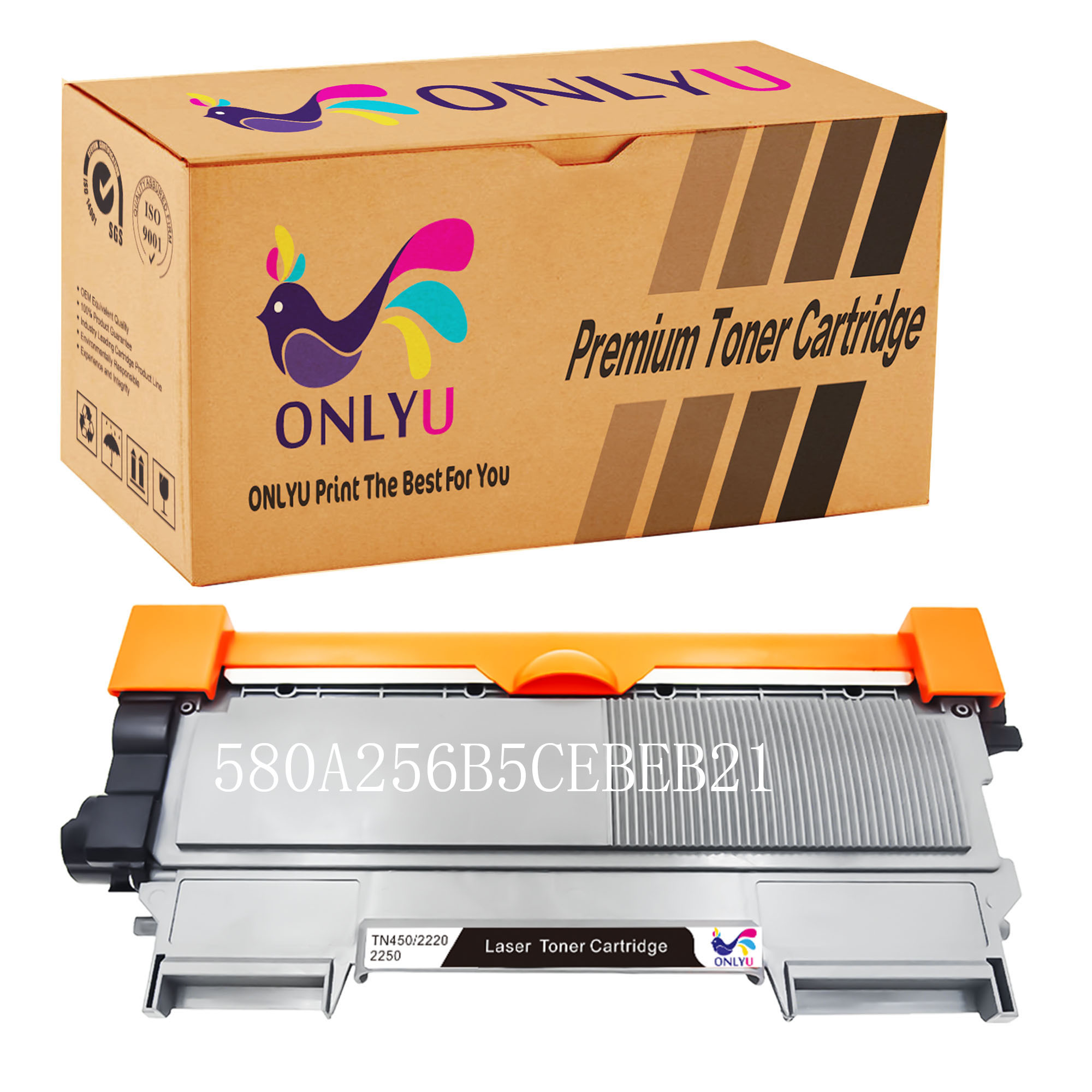 ONLYU Compatible Brother TN450 TN420 TN-420 TN-450 High Yield Toner Cartridge For Brother HL-2220 HL-2230 HL-2270DW HL-2280DW HL-2275DW MFC-7860DW MFC-7360N Intellifax-2940 Printer 1-Pack (Black)