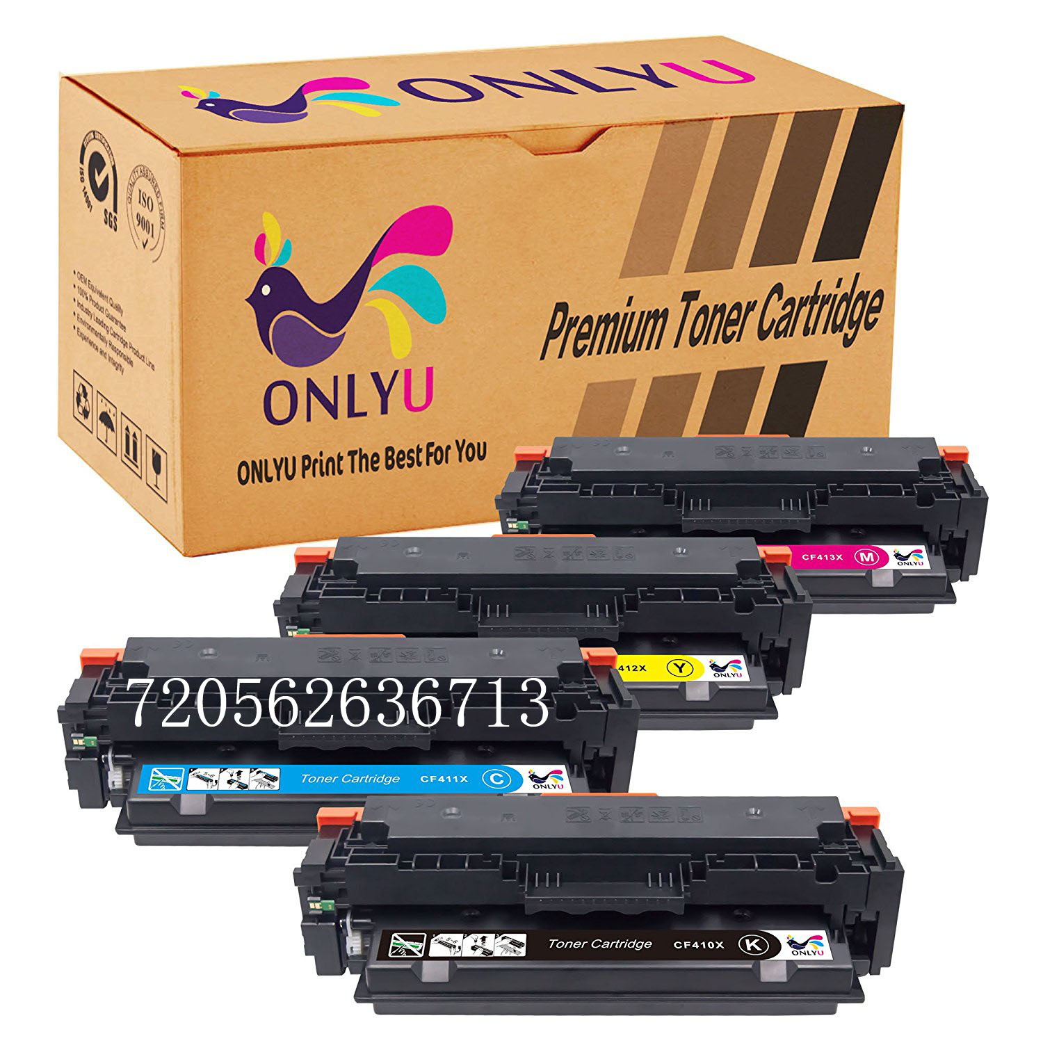 ONLYU Compatible HP CF410X CF411X CF412X CF413X High Yield Toner Cartridge For HP Color LaserJet Pro M452dn MFP M477fnw M452nw M452dw MFP M477fdn M477fdw Printer 1-Set (Black Cyan Magenta Yellow)