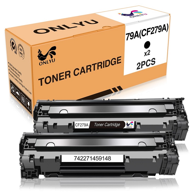 ONLYU 2-Pack Compatible HP CF279A 79A Black Toner Cartridge for HP Laserjet Pro M12 M12a M12w MFP M26A M26nw(2 Black) 